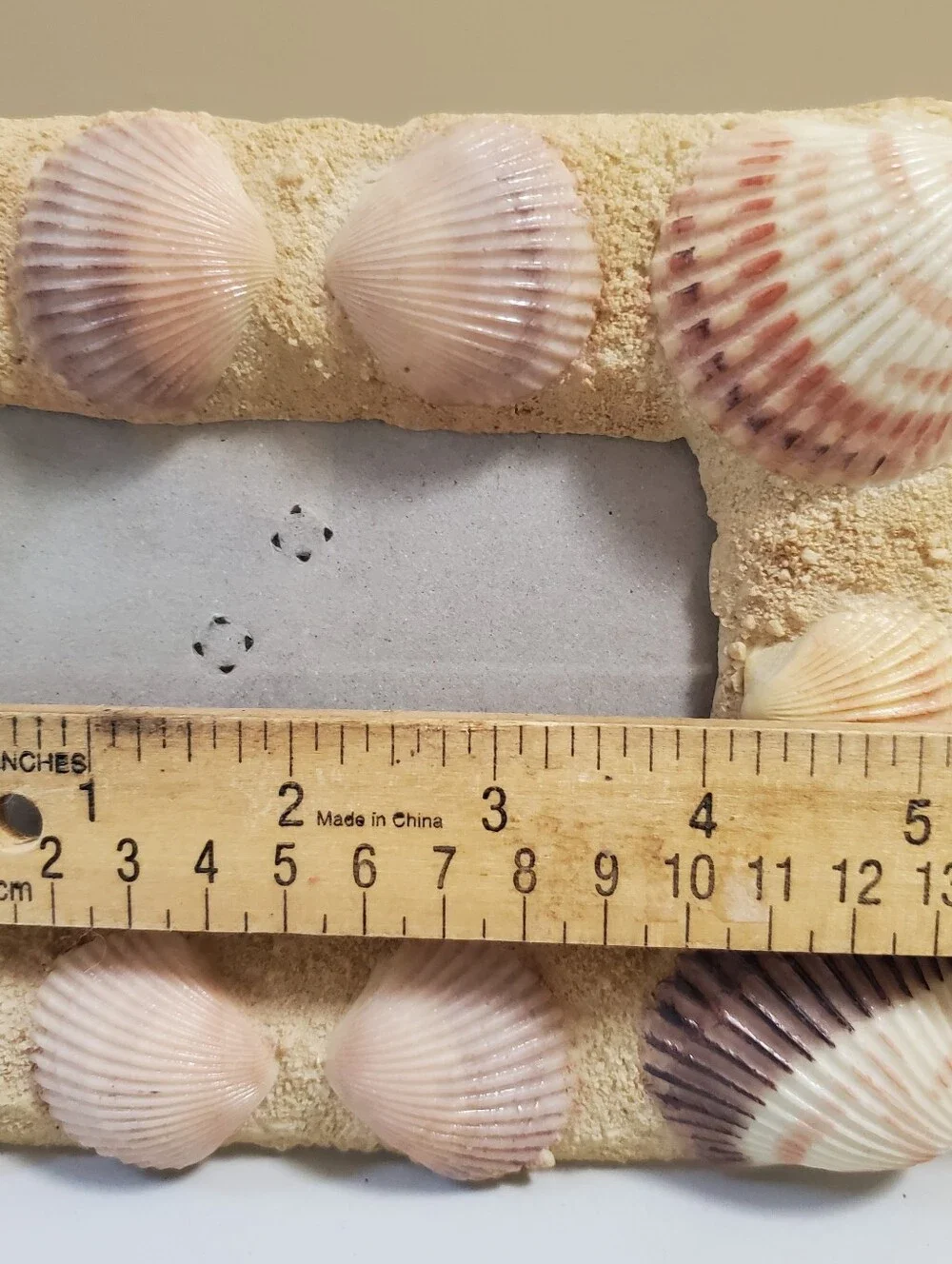 Seashell Sandframe Picture Frame - Natural Beach Ocean Photo Frame